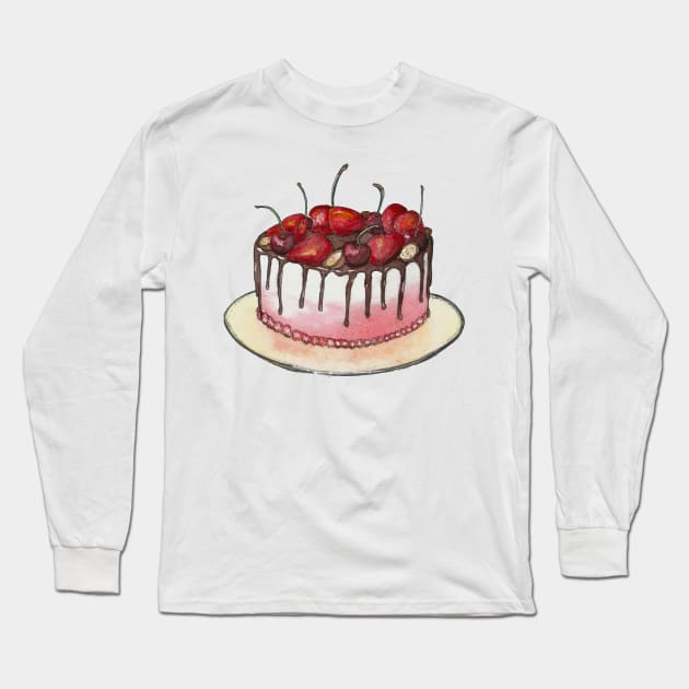 Holiday cake Long Sleeve T-Shirt by Keen_On_Colors